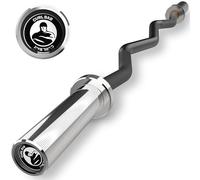 EZ Curl Bar [Bells of Steel] EZ Bar Olympic Curl Barbell for Bicep, Tricep Workouts, 2-Inch Curling Barbell with Angled Grips for Home Gym, 500lb Weight Capacity