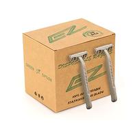 EZ Disposable Razor - 50pcs Eco Friendly Disposable Three Blade Shaving Razor for Men/Women's Grooming, Biodegradable Single-Use Body & Face Shaver for Eco Friendly Product Gifts