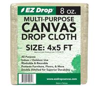 EZ Drop Painter's Canvas Fabric Drop Cloth for Painting (4 ft. x 5 ft.)