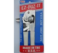 EZ-DUZ-IT Deluxe Can Opener with White Grips (White)