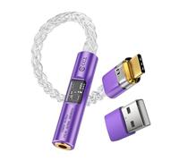 EZ EAR CCZ CM01 USB C to 3.5mm Headphone Adapter MAX97220 Headphone Amp Conexant CX31993 DAC Decoding Chip, Hi-Res 24Bit/384kHz Audio Converter with Silver-Plated Cable for iPhone 15/Pro/PS5