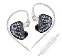 EZ EAR KZ AS24 PRO In Ear Monitor HiFi IEM, 8BA in ear earphone High-Precision sound structure 3D Printing Cover with 0.75MM 2PIN Silver-Plated Cable for Musician Singer (Strandard, with mic)