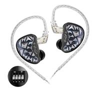 EZ EAR KZ AS24 PRO In Ear Monitor HiFi IEM, 8BA in ear earphone High-Precision sound structure 3D Printing Cover with 0.75MM 2PIN Silver-Plated Cable for Musician Singer (Tuning, no mic)