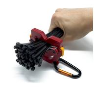 EZ EZEN One Touch Cable Tie Holder/Zip Tie Organizer (Red)