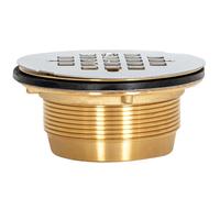 EZ-FLO 0 No-Caulk Brass Shower Drain, 2 inch IPS, Stainless Steel Replacement, White