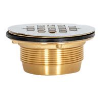 EZ-Flo 0 no Caulk Brass Shower Drain Replacement, White, 2 inch