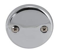 EZ-FLO 2-Hole Bathtub Overflow Face Plate with Screws, Chrome Finish, 35245