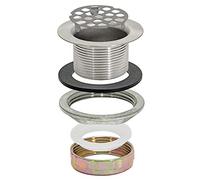 EZ-FLO 30043 Stainless Steel Flat Top Duplex Strainer, 1-7/8 inch to 2-1/2 inch Opening Shower Drain, 1.8 x 3 x 3