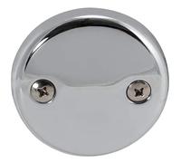 EZ-FLO 35245 Bathtub Overflow Face Plate, Chrome Finish Two Brass, 3-1/8 in, 2 Holes with Screws