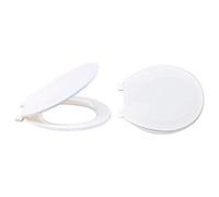 EZ Flo 65901 Plastic Round Toilet Seat with Lid White, 1 x 14.5 x 15.75
