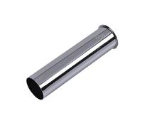 EZ-FLUID Heavy Duty 1-1/2" x 6" Flanged Sink Tailpiece Commercial Grade 17GA Chrome Brass Tubular For Kitchen Under Sink Strainer Plumbing Drain Pipe (More Sizes)