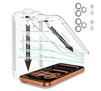 EZ-GLAZ- 4 Pack for iPhone 17 Pro Screen Protector[6.3"] With 2 Pack Camera Lens Protector, 9H+ Hardness 12FT Military Grade Shatterproof Scratch Resistant Durable Tempered Glass Film with Flawless
