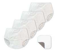 EZ Moms 4 Packs Soft Plastic Underwear for Toddlers, Reusable Wearable Rubber Pants for Boys and Girls, with Washable Cloths, 1T-5T, Boys and girls, 4 Years