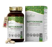 Ezyleaf Nattokinase 100mg 2000 FU | 120 Vegan Capsules | Protein Enzyme from Japanese Natto | No Artificial Ingredients | ISO Certified, Vegan, Dairy & Gluten Free, Non-GMO | Manufactured in The UK