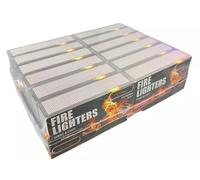 EZ Pack - 12 PACKS x 20 Fire Lighters Strike & Light Eco Friendly Agri Waste Starter Match Matches Quick Start, Eco Barbecue, Wood Burner, Open Fire - 12 Packs of 20 (240 firelighters)