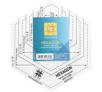 EZ Quilting 882670181A Hexagon Shapes Acrylic Template - White, 6.38 x 5.5 x 0.13