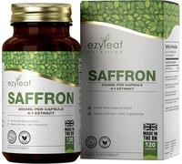 EZ Saffron Extract Supplement | 120 High Strength Saffron Capsules - 200mg (from 4:1 Extract) Safron Herb Extract per Serving | Non-GMO, Gluten & Allergen Free | Manufactured in The UK