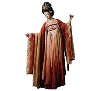 Ez-sofei Women Chinese Traditional Ancient Stage Performance Costume Hanfu Dress (Red-F, L)