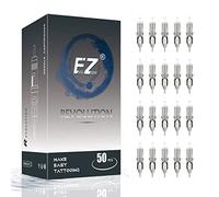 EZ Tattoo Cartridge Needles Assorted - 50Pcs #10 Mixed (3RL 5RL 7RL 9RL 11RL) Bugpin Round Liner Tattoo Needle Cartridges for Tattooing Rotary Tattoo Pen Machine Supply - Revolution