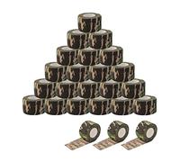 EZ Tattoo Grip Tape - 24PCS (1inch x 5 Yard) Camo Self Adhesive Bandage for Wrist & Ankle Sprain Swelling, Disposable Roll Tattoo Grip Tube Tape for Tattoo Machine and Tattoo Supplies Pet Bandage