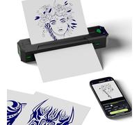 EZ TATTOO Stencil Printer - Wireless Thermal Tattoo Transfer Printer with 2500mAh Large Power Supply, Portable Machine for Travel Compatible with Phone/Tablet/PC Tattoo Supplies
