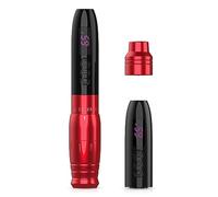 EZ Wireless Tattoo Machine - 6 Strokes 2.0mm-3.3mm Permanent Makeup Tattoo Pen Machine with Extra 1000mAh Battery Power SMP Rotary Tattoo Gun for Tattoo Artists and Beginners (LOLA AIR PRO Red)