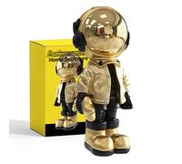 EZ4ENCE Astronaut Statues Spaceman Sculpture Modern Arts Child Gifts Gold Figurine Ornament Room Decor for Men,Home and Crafts Desktop Accessories Tabletop Decoration, Living Room, Office, Bookshelf