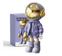 EZ4ENCE Figurine Statue Astronaut Sculpture Spaceman Decor,Sculpture for Home Decor,Arts Purple Shelf Decoration,Cool Metal Mask Table Decor,Large Spaceman Figure Ornament Give Gifts