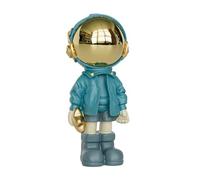EZ4ENCE Small Figurine Statue Astronaut Sculpture Decor,Sculpture for Home Decor,Arts Blue Shelf Decoration,Cool Metal Mask Table Decor,Mini Ornament Give Gifts