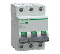 EZ9F Overcurrent Circuit Breaker B 20A 3P 3M 6kA EASY PRO