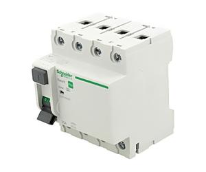 EZ9R49425 RCD Switch lRated: 25A IDiff: 30mA Pole: 4 400VAC IP20 1-35mm² CUT