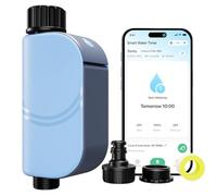 EZAIoT Irrigation Computer WiFi with Flow Meter - Smart App Control for Garden & Lawn, Quantity & Time Based Watering, Rain Delay