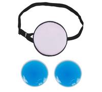 eZAKKA Silk Eye Patch with Gel, Eye Patches for Adults - 7.5cm Pink Silk Eyepatch for Adult with 2 × 7cm Reusable Gel Packs - Cooling & Warming Medical Eye Patch for Relaxation