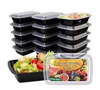 Ezalia 15 Pack- Meal Prep Containers 32oz, Plastic Food Prep Containers with Lids, Leakproof To Go Containers with Lids Reusable Food Containers, BPA-Free, Microwave/Dishwasher/Freezer Safe