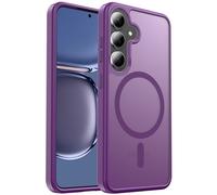 Ezanmull for Samaung Galaxy S25 Case, Compatible with MagSafe, Military-Grade Protection, Slim Translucent Matte Skin Feeling Back Cover, Anti-Scratch Shockproof Phone Case for Galaxy S25 (Purple)