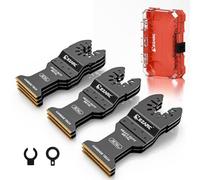 EZARC 10pcs Oscillating Multitool Blades Carbide Multitool Saw Blades for Hard Material, Hardened Metal, Nails, Bolts and Screws, 10-Pack