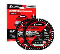 EZARC 115mm Diamond Cutting Discs, Multi-Purpose Angle Grinder Discs Indestructible Disc 2 Pack for Fast Smooth Cutting Metal Steel Cast Iron Ceramic Tile Plastic