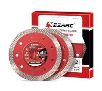 EZARC 115mm Diamond Cutting Discs, Super Thin Fast Diamond Saw Accessory for Angle Grinder, 115mm Cutting Wheel for Porcelain, Granite, Marble, Tiles and Ceramics (2-Pack)