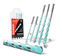 EZARC 5 Piece Carbide Tips Drill Bit Set Hex Shank for Metal, Block, Brick, Soft Tile, Wood, Plastic