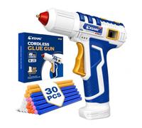 EZARC Cordless Glue Gun, 15s Fast Heating, 30 Sticks, USB-C, Blue | Quick Heat-Up. Cordless Hot Glue Gun. Type-C Charging. 5 min Auto-Off. For Paper, Fabric, Wood & Crafts
