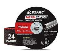 EZARC Cut Off Wheels 24 Pack, 75mm x 1.2 x 10mm Cutting Wheel, Metal & Stainless Steel Cutting Disc for Die Grinder, (Upgraded Thin Design)