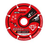 EZARC Diamond Cutting Disc 115mm x 22.23mm for Metal, Cut Off Wheel with 5000+ Cuts on Rebar, Steel, Iron and INOX, 1PCS