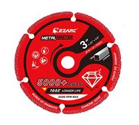 EZARC Diamond Cutting Disc 76mm x 9.5mm for Metal, Cut Off Wheel with 5000+ Cuts on Rebar, Steel, Iron and INOX, 1PCS
