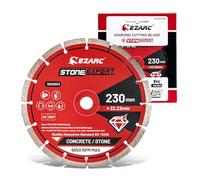 EZARC Diamond Cutting Discs, 230mm Segmented Diamond Blade for Angle Grinder & Cut-Off Saw, Heavy Duty Cutting Disc for Concrete, Brick & Block, Dry & Wet Cut