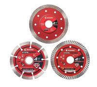 EZARC Diamond Cutting Discs, 3-Pack Diamond Blades for Stone, Granite, Concrete, Porcelain, Ceramic, Marble Tile