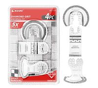 EZARC Diamond Multi-Tool Blade Set, Multitool Grout Removal Blades Precise for Brick, Masonry and Tile, 4-Pack