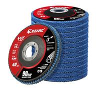 EZARC Flap Discs 115mm,40 Grit High-Density Jumbo Zirconia Flap Sanding Disc Type 27 for Sanding, Sanding Discs for Angle Grinder, Rust Removal, Finishing, Grinding, Deburring (12 Pack)