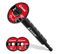 EZARC Inside Pipe Cutter for PVC, PPR, CPVC, Diamond Grit Blade, 2-Pack | Diamond Grit Blade, 10x Longer Life, 2x Faster Cuts, Inside Flush Cutting, Fits Drills and Impact Drivers, Replaceable Blade
