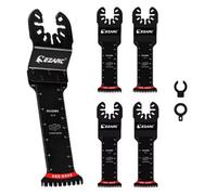 Ezarc Japanese Tooth Curved Design Oscillating Multitool Blades 5Pcs Extra Long