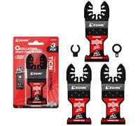 EZARC Obsidian Carbide Multi Tool Blades for Hard Metal, 3-Pack | TiCN Coating, Carbide Teeth, Up to 50x Longer Life, 20% Thinner, Up to 50% Faster Cuts, for Bolts, Screws, Nails and Rebar